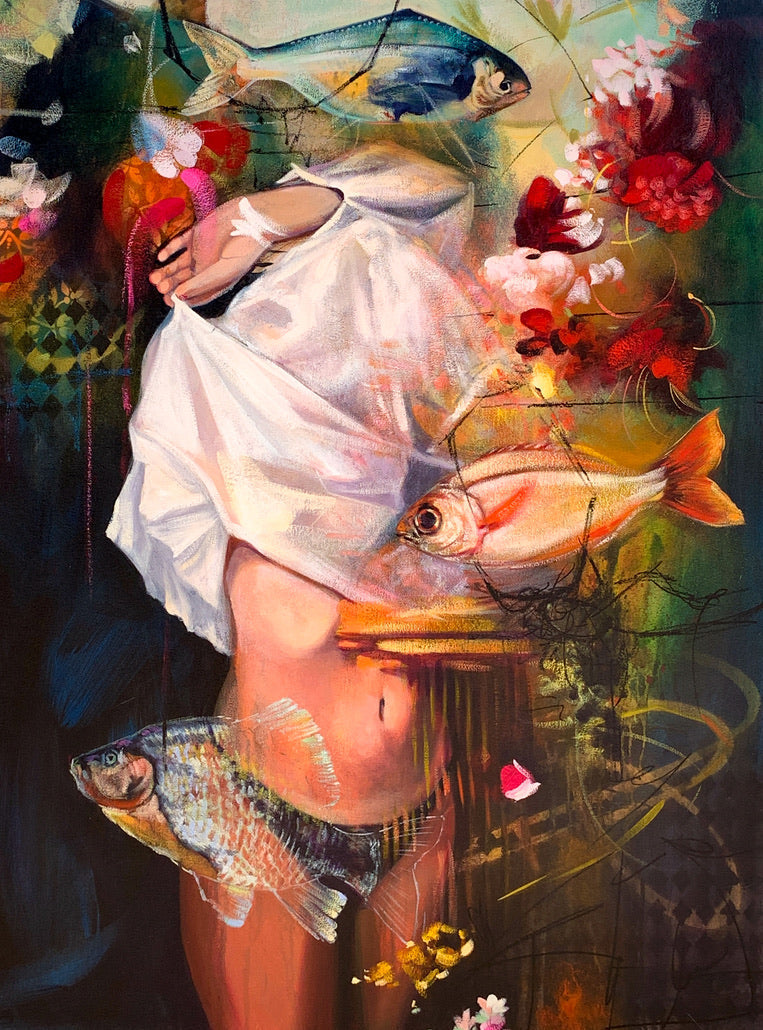 Elli Milan's painting "Becoming Undone"